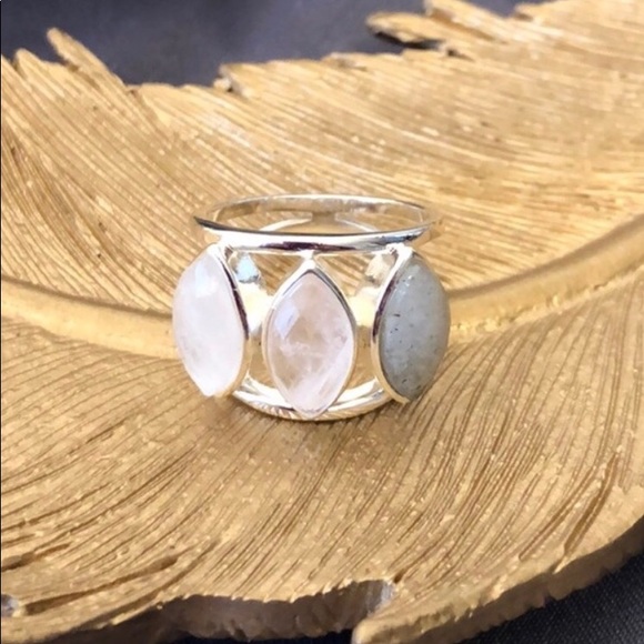Jewelry - NWT Natural Stones Silver Ring